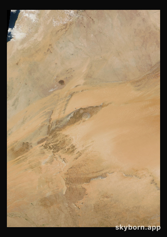 The Earth on 31 October 2004 · Eye of the Sahara, Mauritania