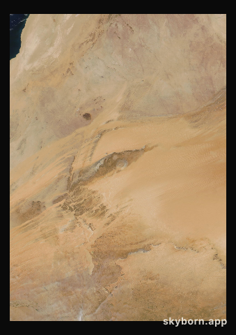 The Earth on 5 November 2004 · Eye of the Sahara, Mauritania