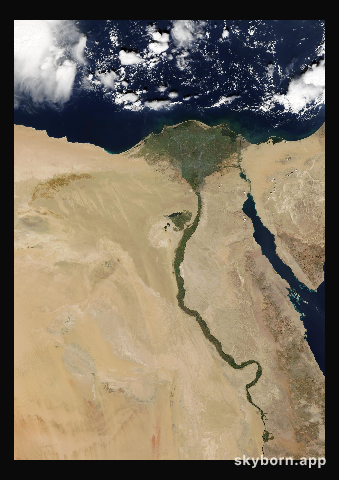 The Earth on 8 November 2004 · Nile Delta and Sinai