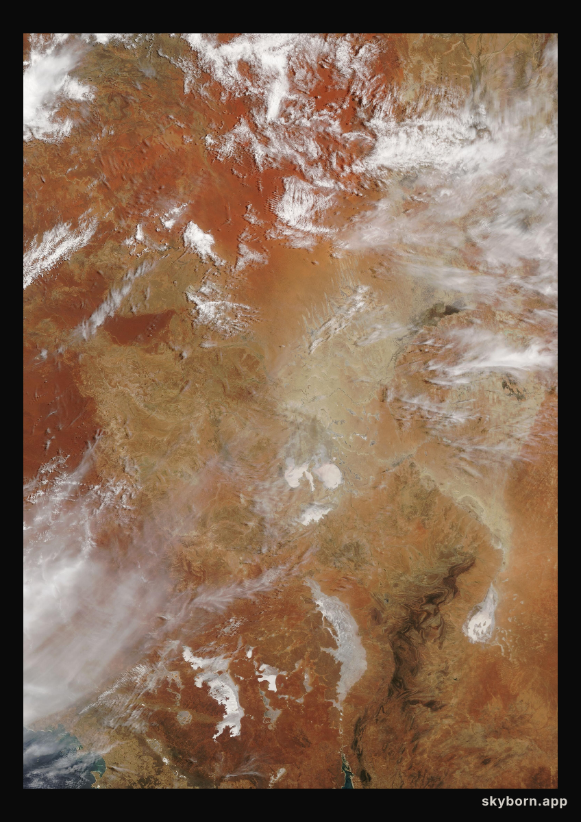 The Earth on 9 November 2004 · Lake Eyre, Australia