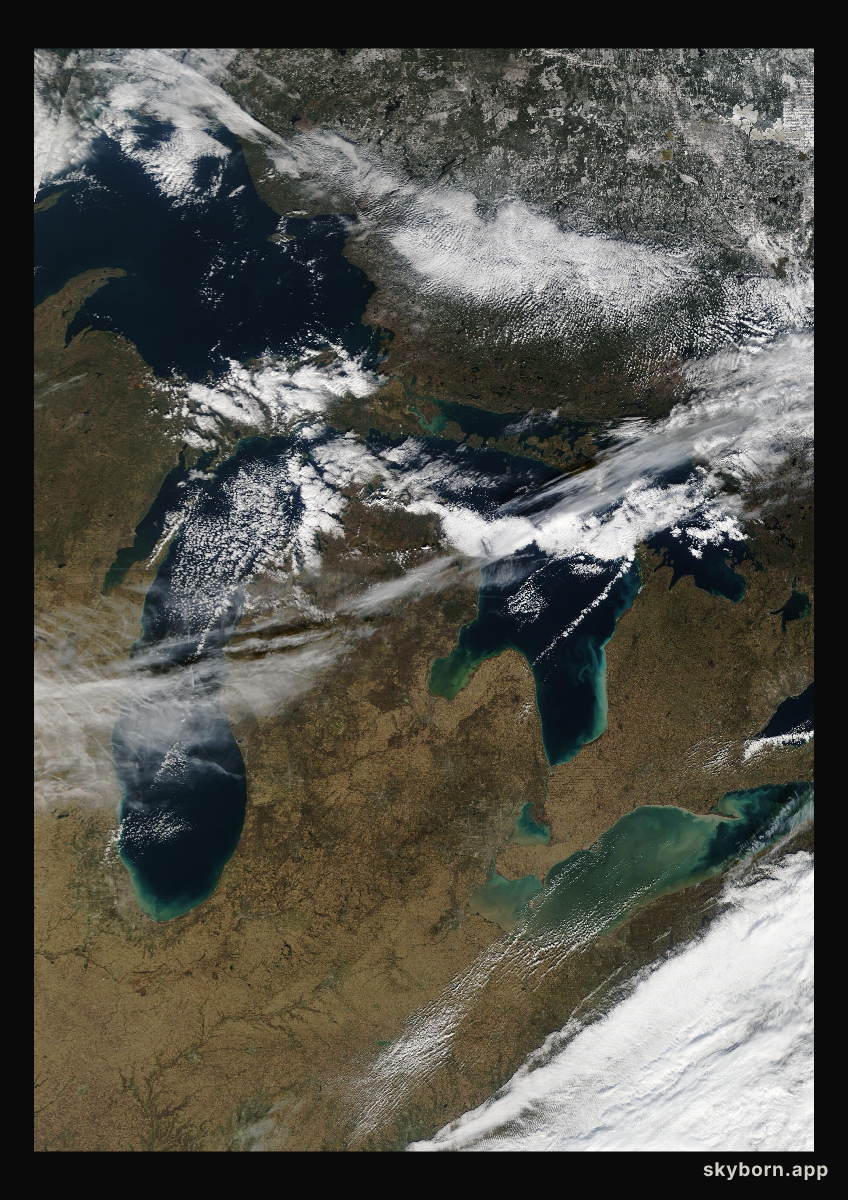 The Earth on 12 November 2004 · Great Lakes