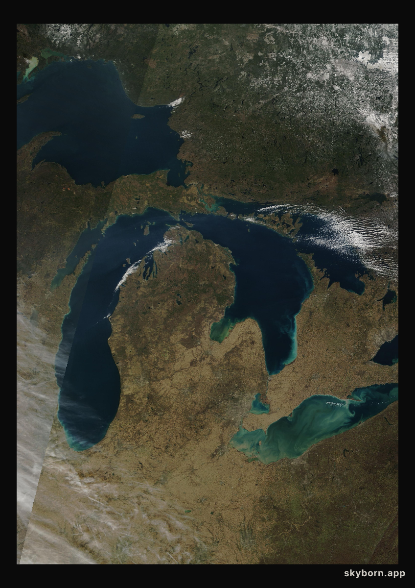 The Earth on 14 November 2004 · Great Lakes