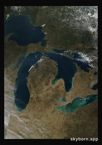 The Earth on 14 November 2004 · Great Lakes