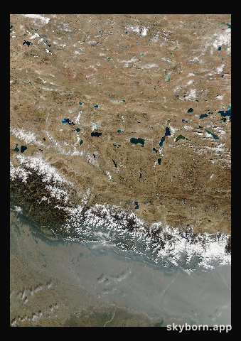 The Earth on 15 November 2004 · Himalaya and Tibet