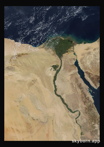 The Earth on 4 December 2004 · Nile Delta and Sinai