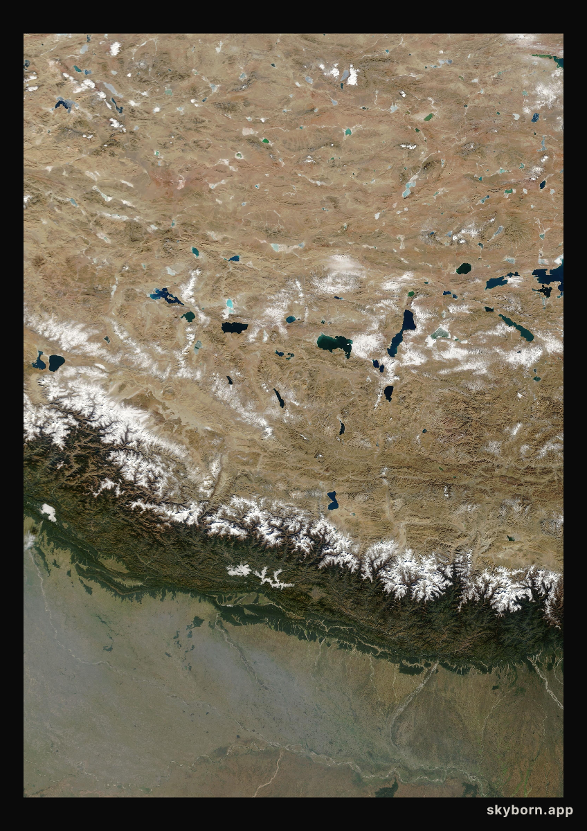 The Earth on 5 December 2004 · Himalaya and Tibet