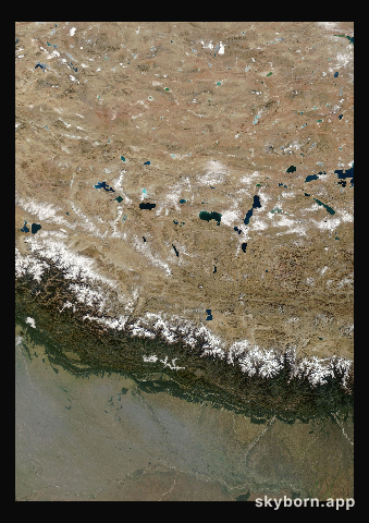 The Earth on 5 December 2004 · Himalaya and Tibet