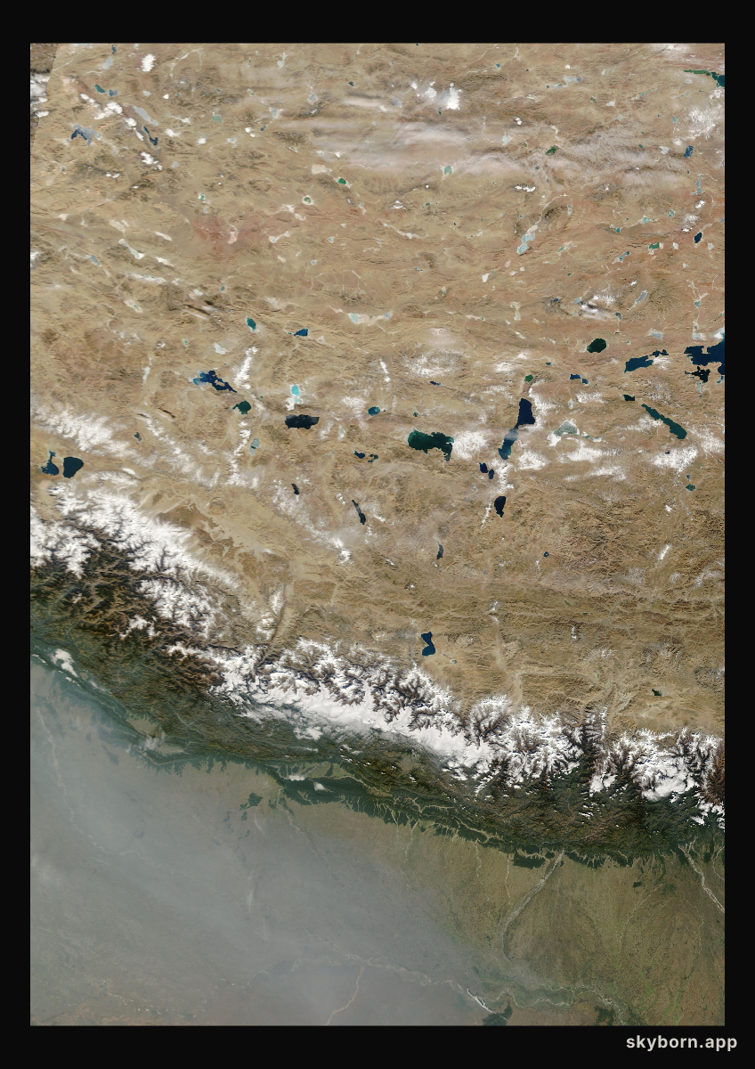 The Earth on 7 December 2004 · Himalaya and Tibet
