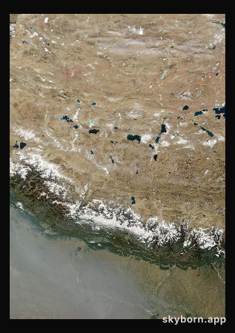 The Earth on 7 December 2004 · Himalaya and Tibet