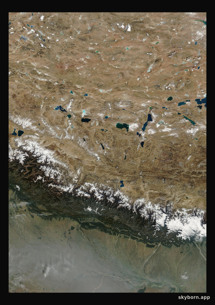 The Earth on 8 December 2004 · Himalaya and Tibet