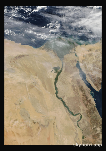 The Earth on 11 December 2004 · Nile Delta and Sinai