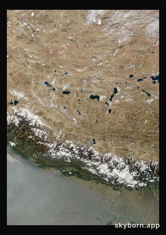 The Earth on 14 December 2004 · Himalaya and Tibet