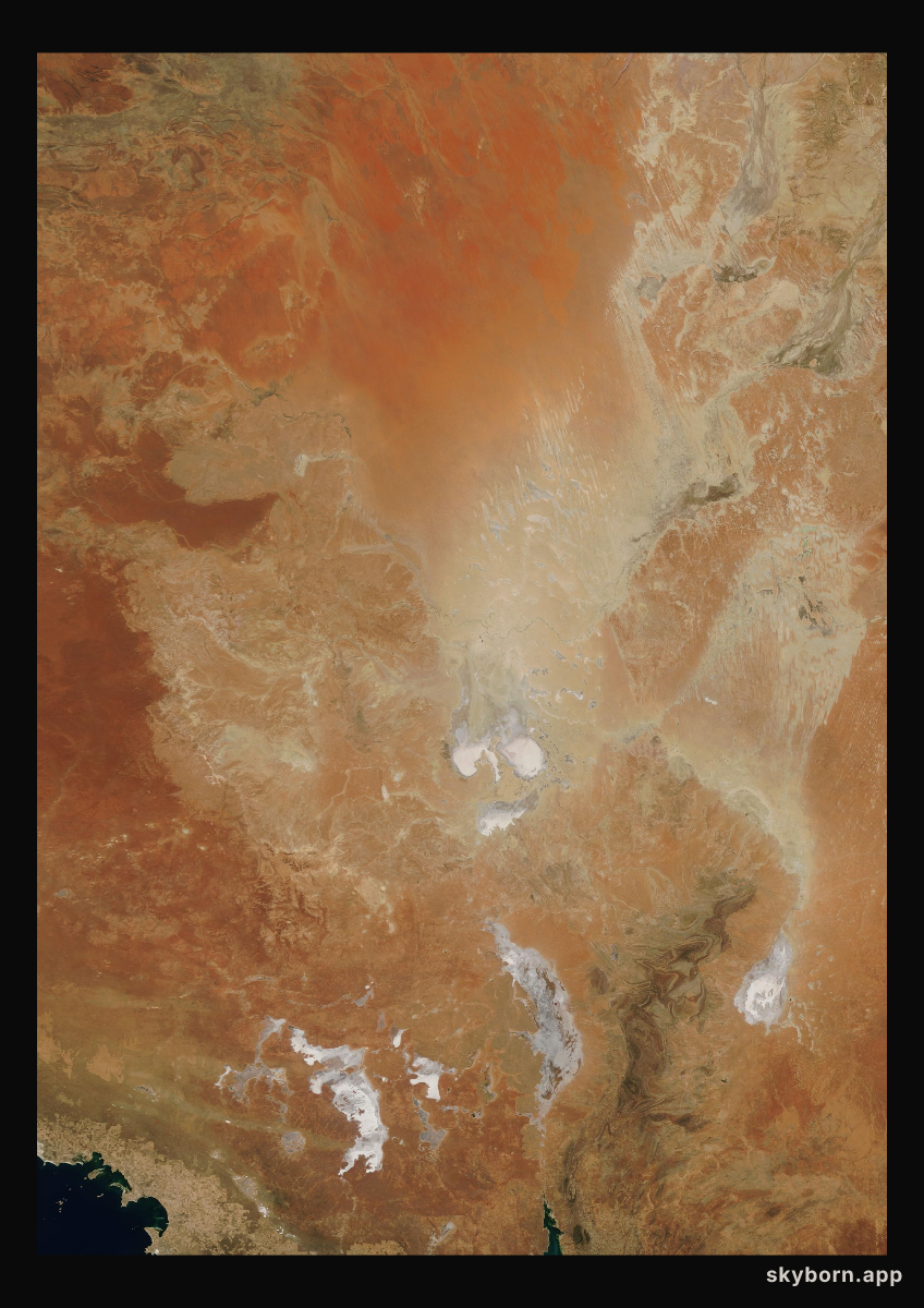 The Earth on 15 December 2004 · Lake Eyre, Australia