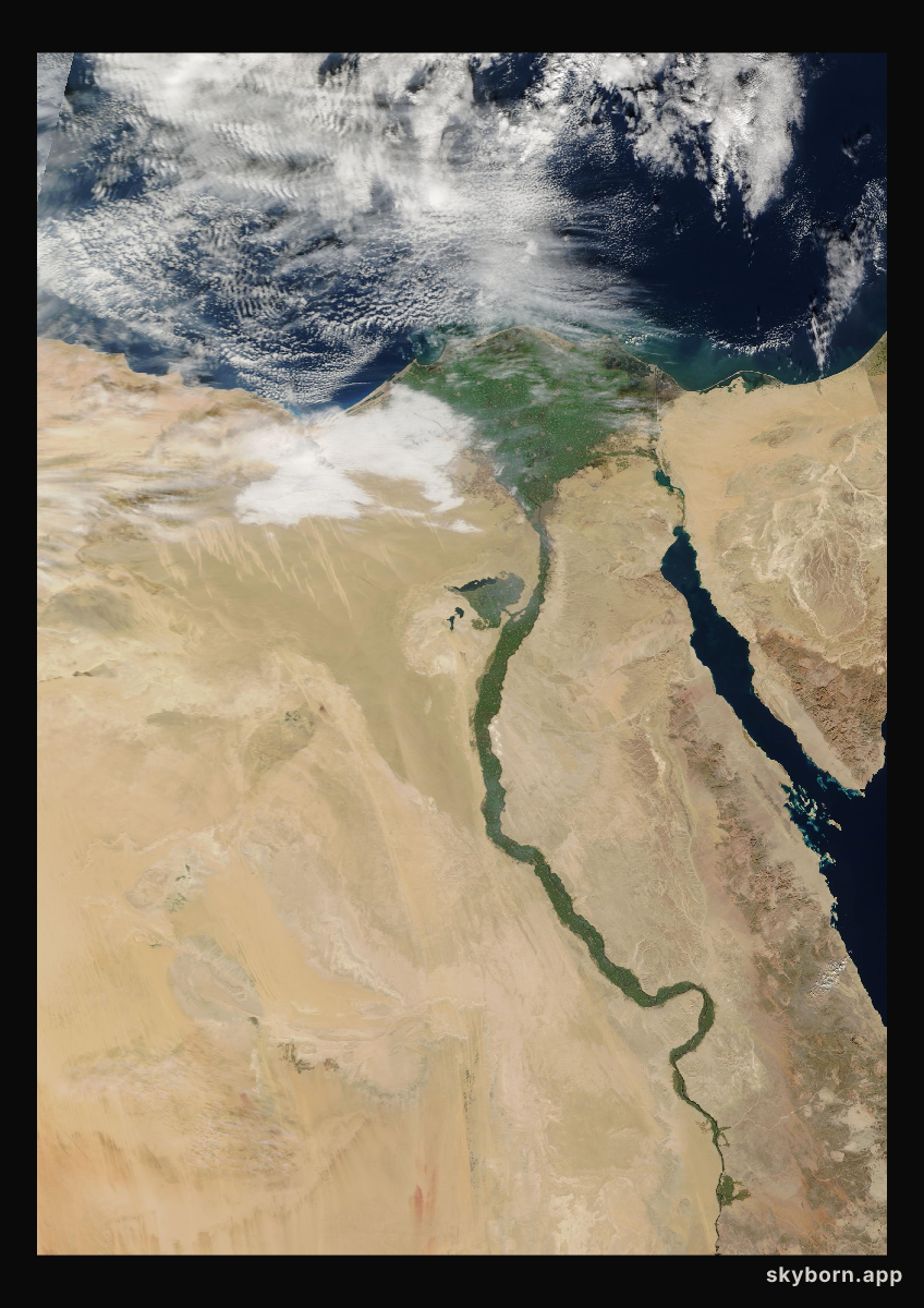 The Earth on 28 December 2004 · Nile Delta and Sinai