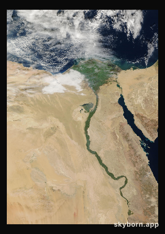 The Earth on 28 December 2004 · Nile Delta and Sinai