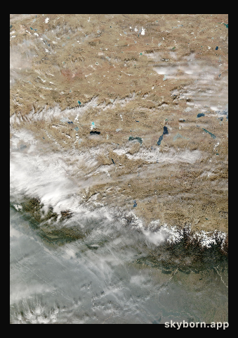 The Earth on 30 December 2004 · Himalaya and Tibet