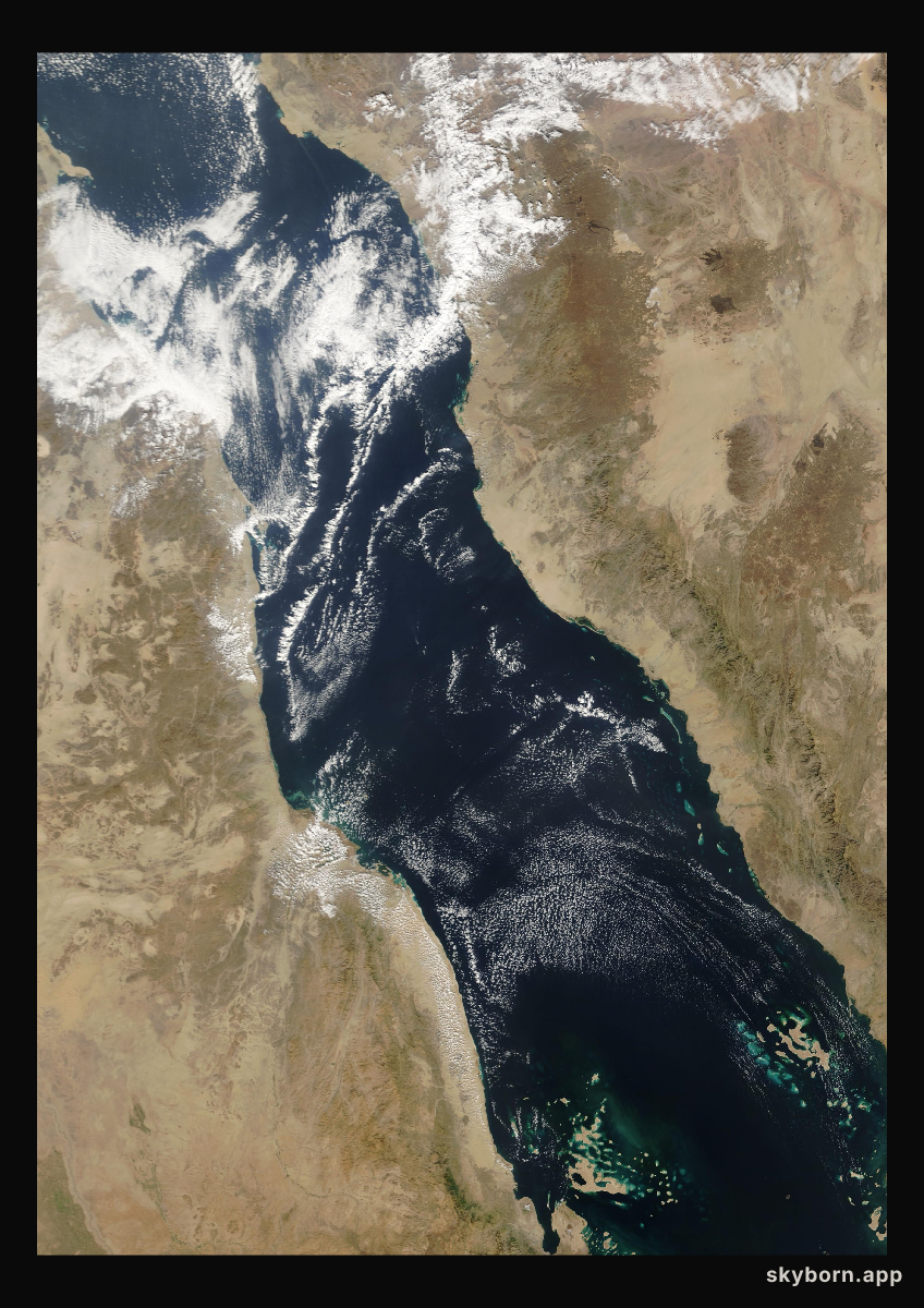 The Earth on 3 January 2005 · Red Sea