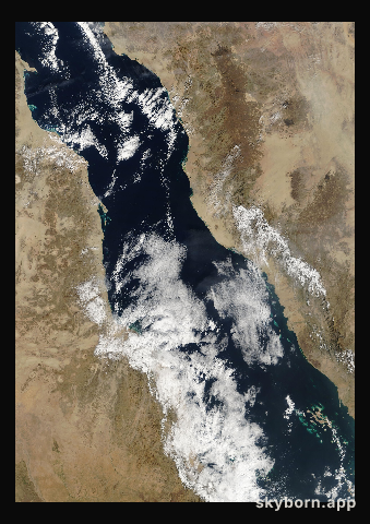 The Earth on 8 January 2005 · Red Sea