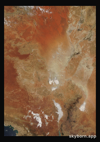 The Earth on 12 January 2005 · Lake Eyre, Australia