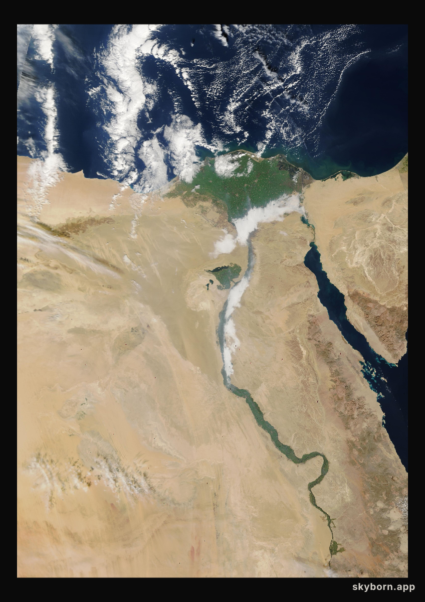 The Earth on 13 January 2005 · Nile Delta and Sinai