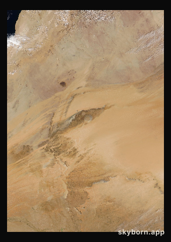 The Earth on 7 February 2005 · Eye of the Sahara, Mauritania