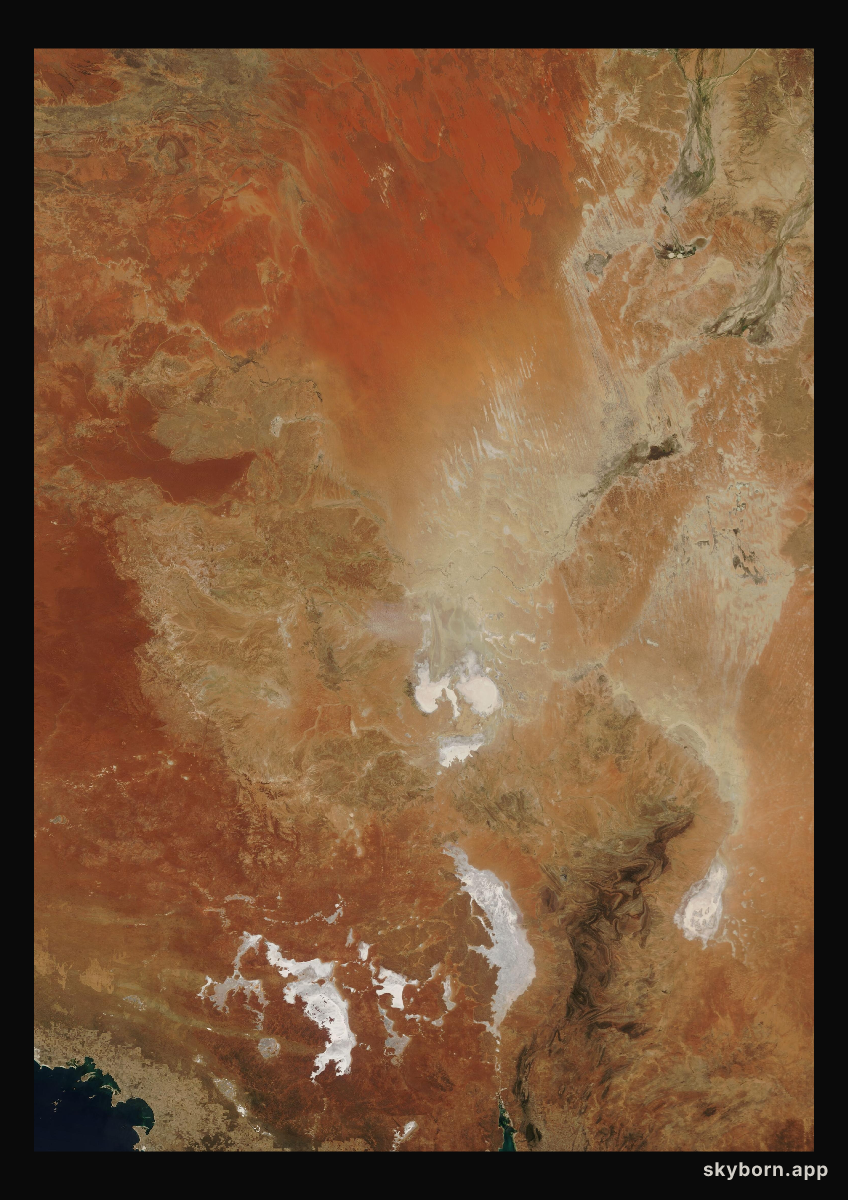 The Earth on 13 February 2005 · Lake Eyre, Australia
