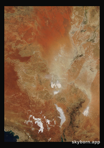 The Earth on 13 February 2005 · Lake Eyre, Australia