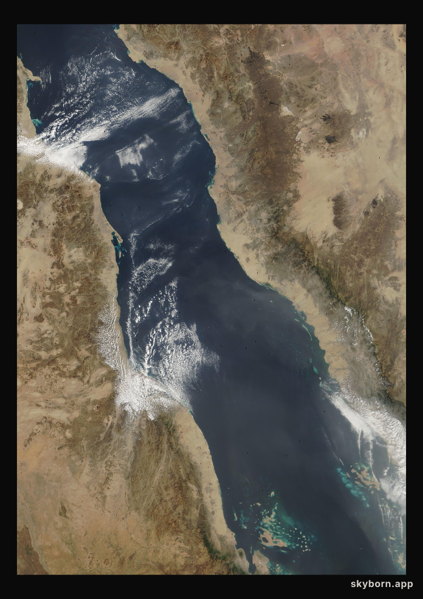 The Earth on 21 February 2005 · Red Sea