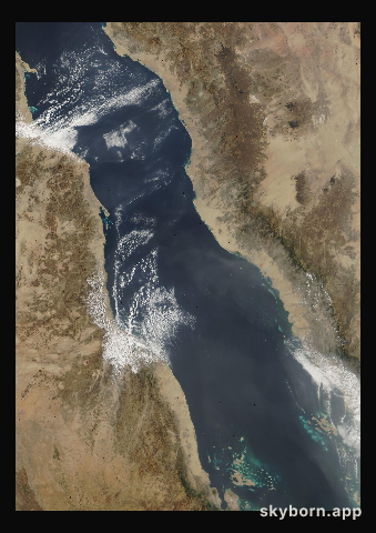 The Earth on 21 February 2005 · Red Sea