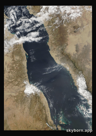 The Earth on 23 February 2005 · Red Sea