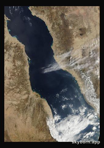 The Earth on 28 February 2005 · Red Sea