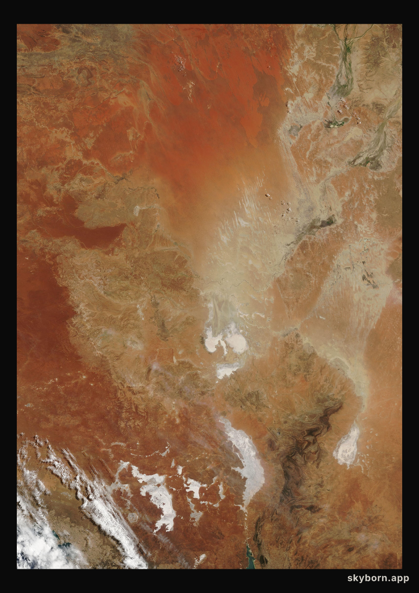 The Earth on 1 March 2005 · Lake Eyre, Australia