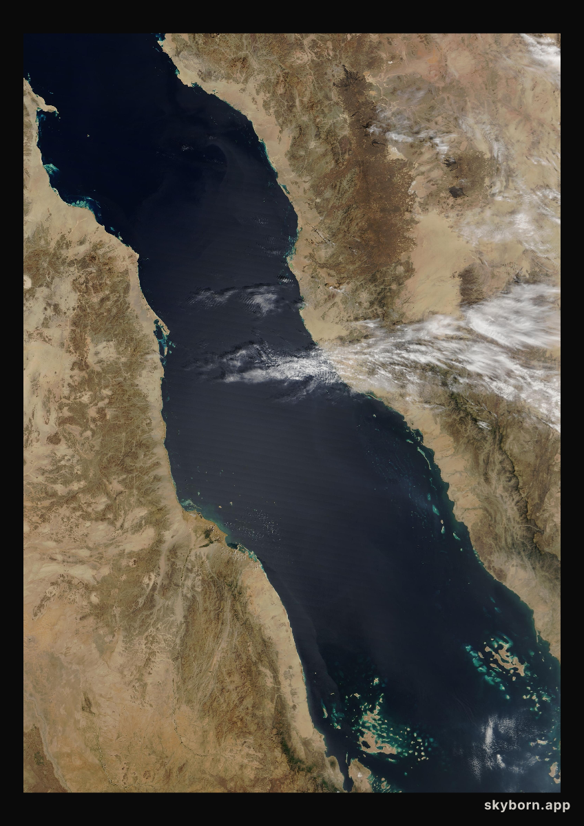 The Earth on 2 March 2005 · Red Sea