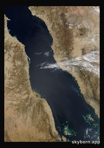 The Earth on 2 March 2005 · Red Sea