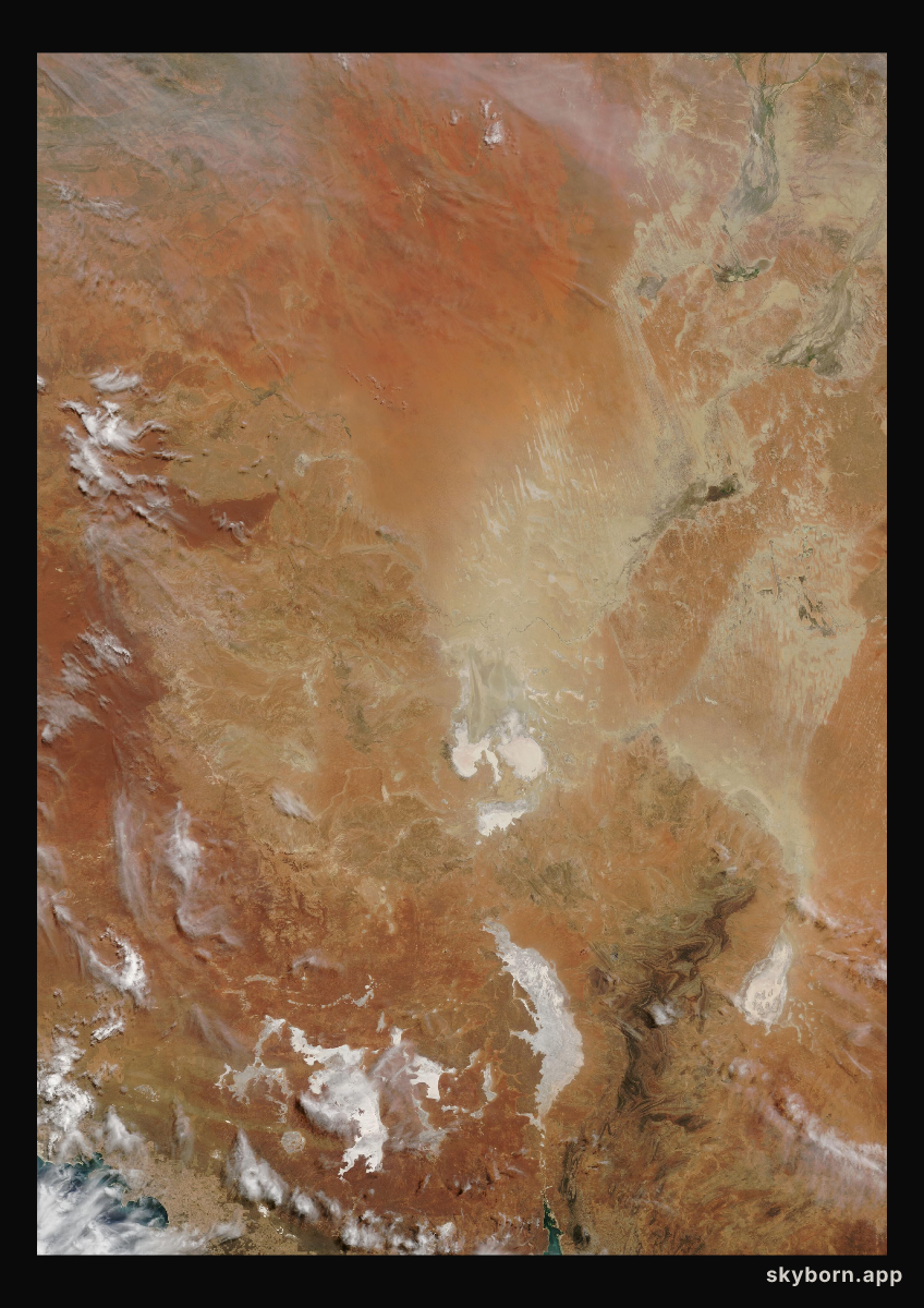The Earth on 3 March 2005 · Lake Eyre, Australia