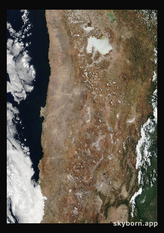 The Earth on 4 March 2005 · Atacama and the Andes