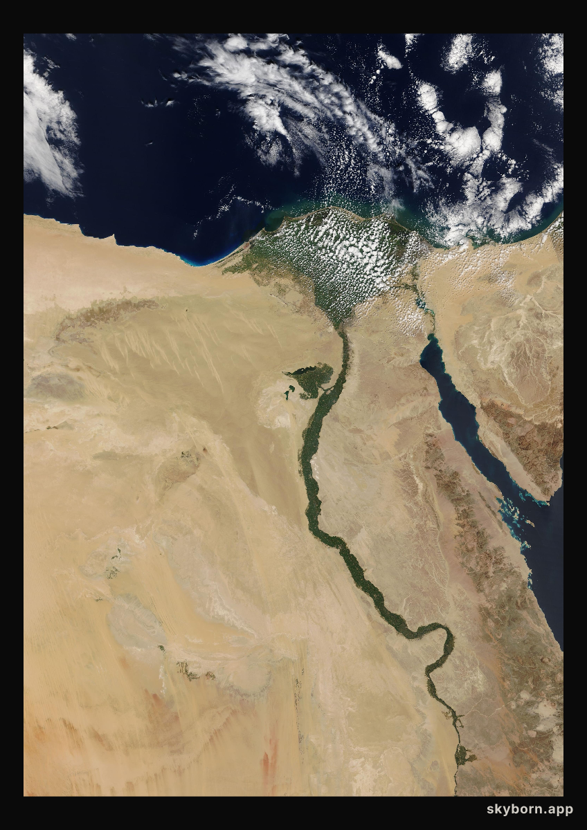The Earth on 14 March 2005 · Nile Delta and Sinai