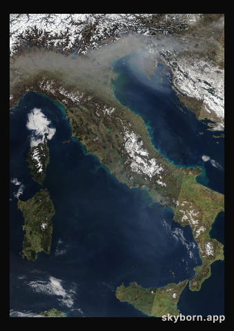 The Earth on 17 March 2005 · Italy and the Adriatic