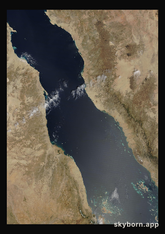 The Earth on 20 March 2005 · Red Sea