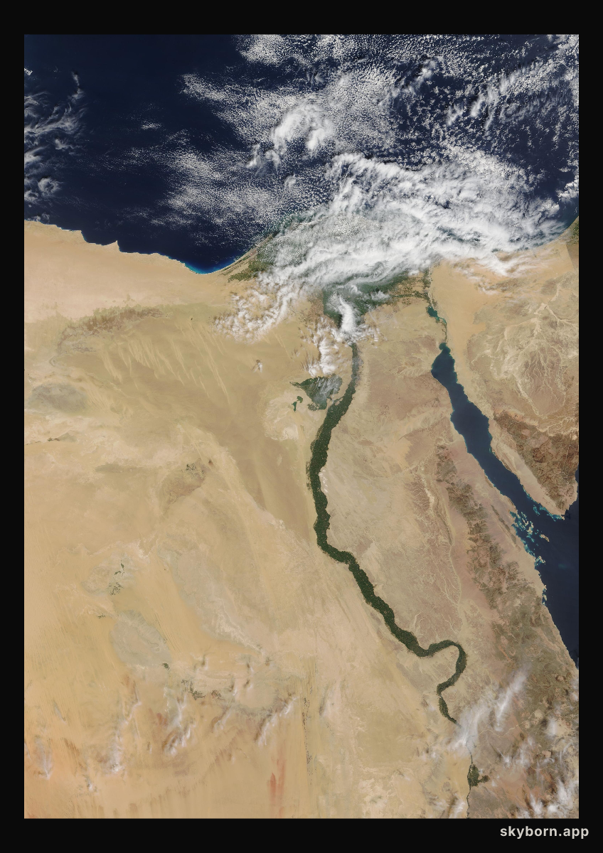 The Earth on 21 March 2005 · Nile Delta and Sinai