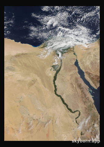 The Earth on 21 March 2005 · Nile Delta and Sinai
