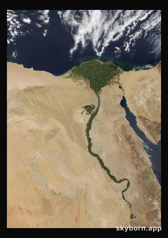 The Earth on 30 March 2005 · Nile Delta and Sinai