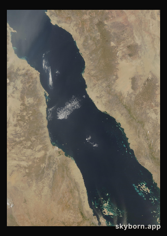 The Earth on 9 April 2005 · Red Sea