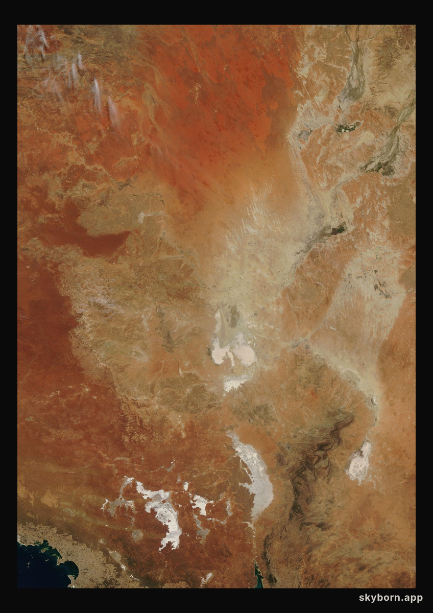 The Earth on 11 April 2005 · Lake Eyre, Australia