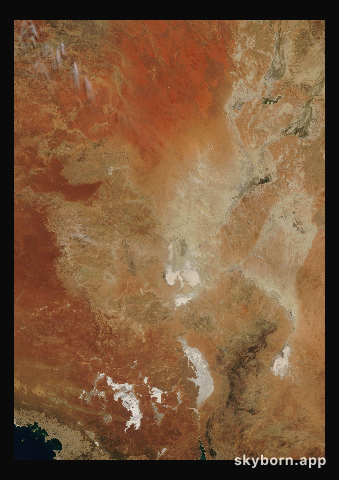 The Earth on 11 April 2005 · Lake Eyre, Australia