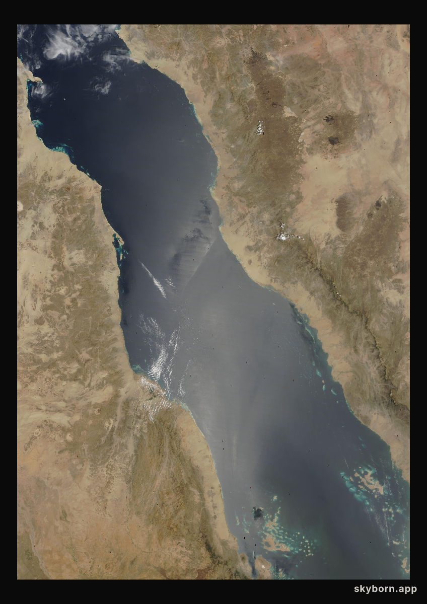 The Earth on 12 April 2005 · Red Sea