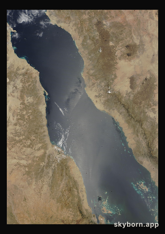 The Earth on 12 April 2005 · Red Sea