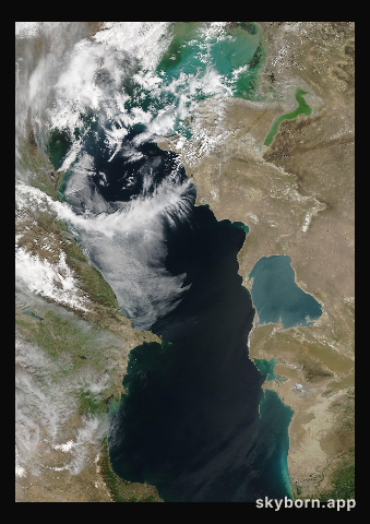 The Earth on 18 April 2005 · Caspian Sea