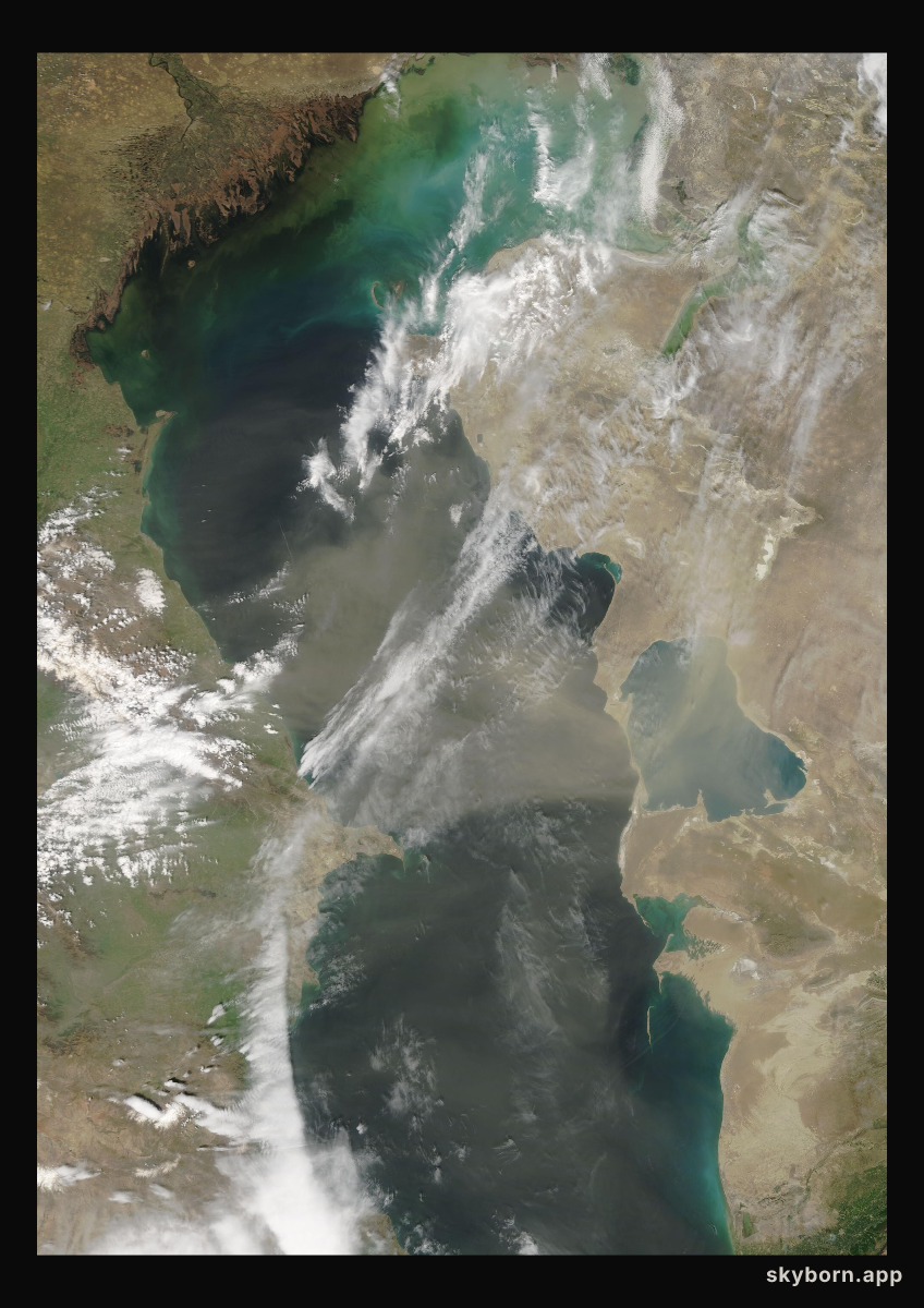 The Earth on 20 April 2005 · Caspian Sea