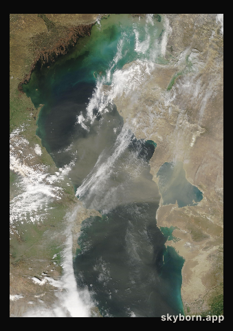 The Earth on 20 April 2005 · Caspian Sea